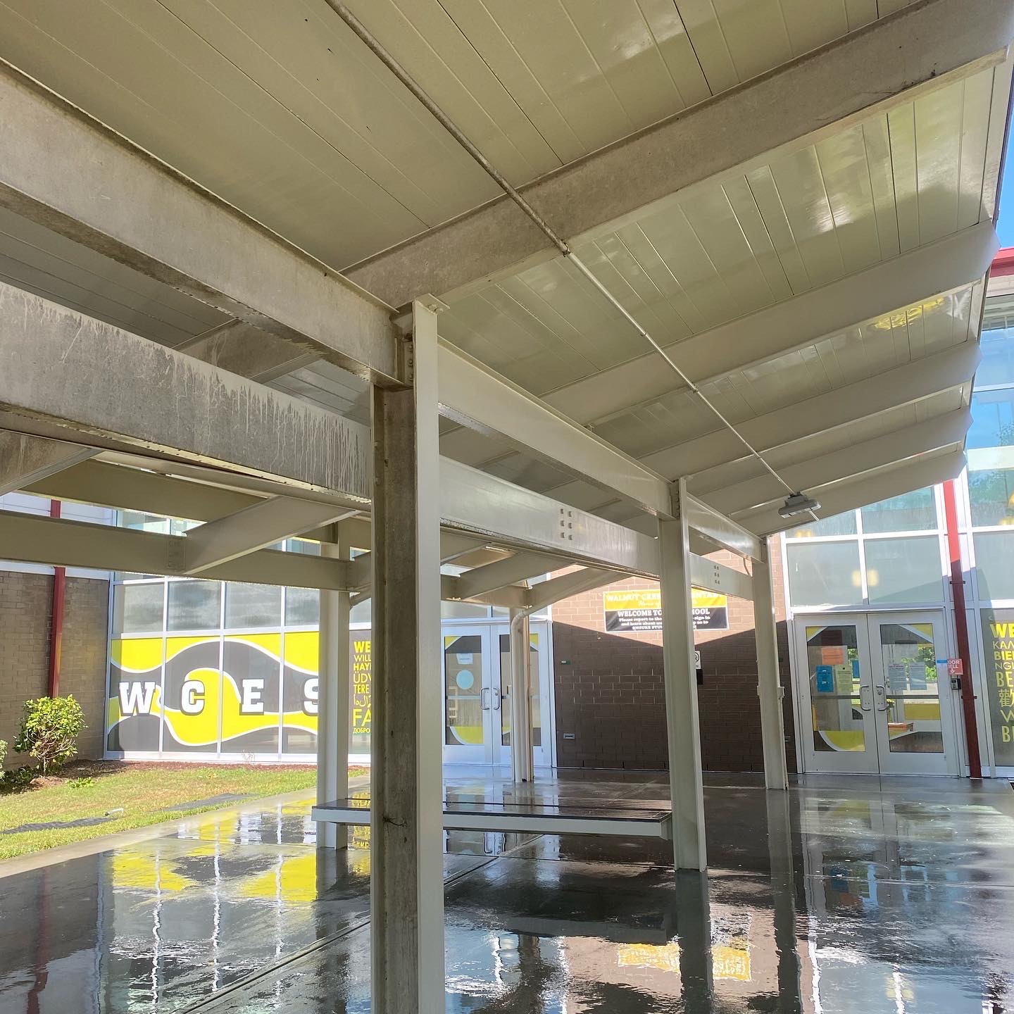 Elementary School Building Cleaning - P2 Pressure Washing Raleigh, NC.