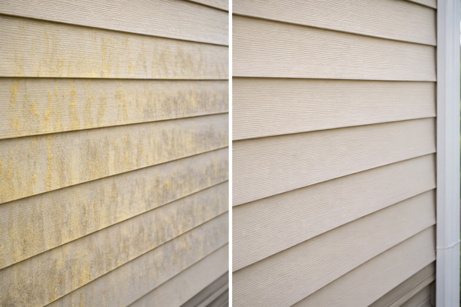 Streaky Siding (BEFORE → AFTER) in Raleigh, NC