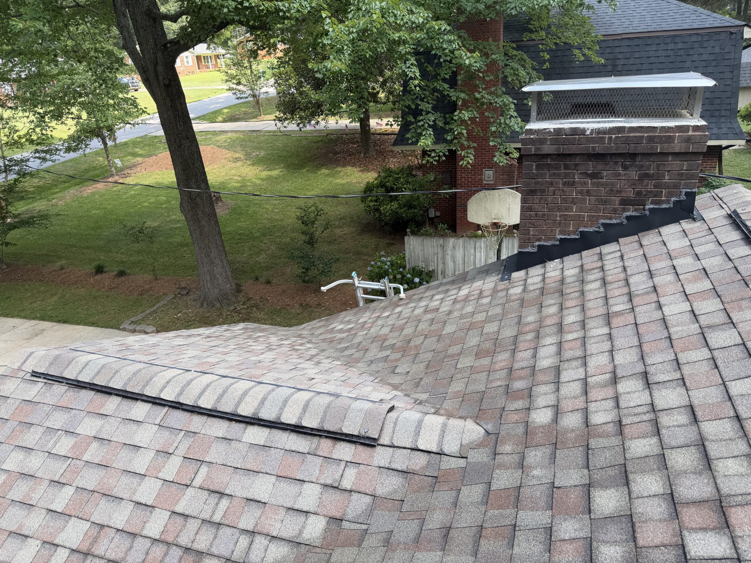 After Picture of a roof cleaned by P2 Wash Raleigh, NC