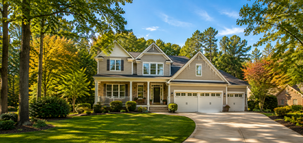 Clean home and driveway ready for fall, Raleigh NC
